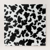 Schwarz-Weiß-Kuh verbirgt das Muster "Fur" Puzzle (Horizontal)