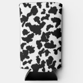 Schwarz-Weiß-Kuh verbirgt das Muster "Fur" Selters Dosenkühler (Vorderseite)