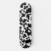 Schwarz-Weiß-Kuh verbirgt das Muster "Fur" Skateboard (Vorderseite)