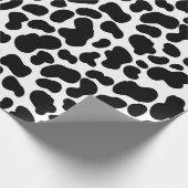 Schwarz-Weiß-Kuh verborgen Gemustert Geschenkpapier (Ecke)