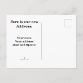 Schwarz-Weiß-Kuh versteckt Blick bewegende Ankündi Ankündigungspostkarte (Rückseite)