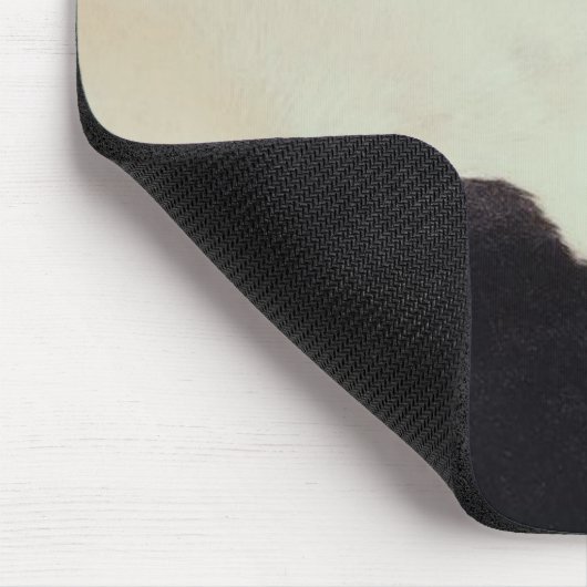 Schwarz-Weiß-Kuh versteckt Mousepad (Ecke)