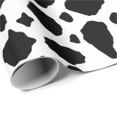 Schwarz-Weiß-Kuhdruckmuster Geschenkpapier (Rolleneckpunkt)