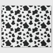 Schwarz-Weiß-Kuhfell, Tierdruck, Flecken Geschenkpapier (Flach)