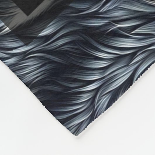 Schwarz-Weiß-Kuhkuh-Furnier-Look Fleecedecke (Ecke)