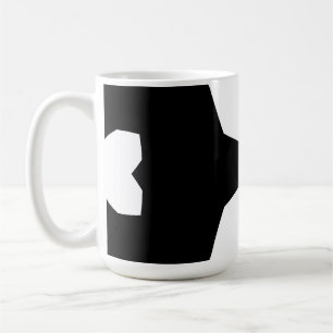 Schwarz-weiß Kühne Geometrie Kaffeetasse