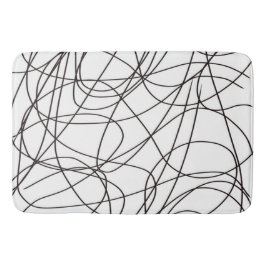 Schwarz-Weiß-Kunst Badematte