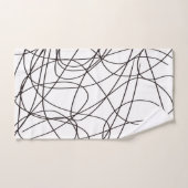 Schwarz-Weiß-Kunst Badhandtuch Set (Handtuch)