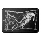 Schwarz-Weiß-Kunst-Crows, Ravens Badematte (Vorderseite)