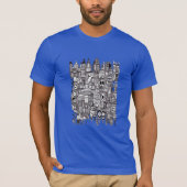 Schwarz-Weiß-Kunst der Stadt | Art der AI T-Shirt (Vorderseite)