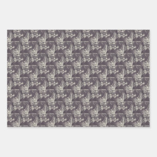 Schwarz-Weiß-Kunst des Heiligen Franz von Sales Geschenkpapier Set