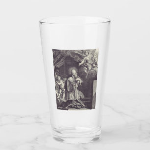 Schwarz-Weiß-Kunst des heiligen Franz von Sales Glas