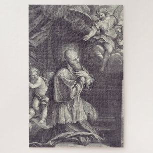 Schwarz-Weiß-Kunst des heiligen Franz von Sales Puzzle