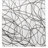 Schwarz-Weiß-Kunst Duschvorhang (Vorderseite)