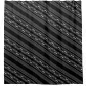 Schwarz-Weiß-Kunst Duschvorhang (Vorderseite)