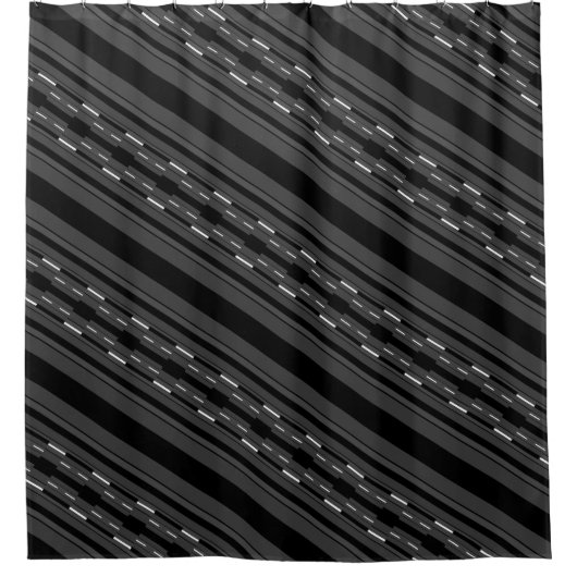 Schwarz-Weiß-Kunst Duschvorhang (Vorderseite)