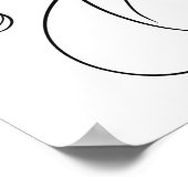 "Schwarz-Weiß-Kunst für Frauen Poster (Ecke)