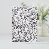 Schwarz-Weiß-Kunst Karte (Stehend Vorderseite)