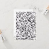 Schwarz-Weiß-Kunst Karte (Vorderseite/Rückseite Beispiel)