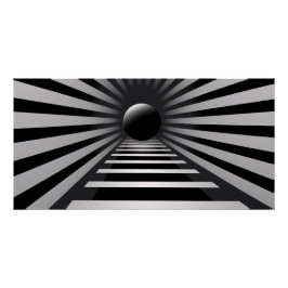 Schwarz-Weiß-Kunst Poster