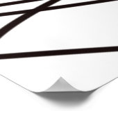 Schwarz-Weiß-Kunst Poster (Ecke)