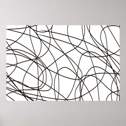 Schwarz-Weiß-Kunst Poster (Vorne)