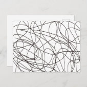 Schwarz-Weiß-Kunst Postkarte (Vorne/Hinten)