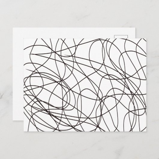 Schwarz-Weiß-Kunst Postkarte (Vorne/Hinten)