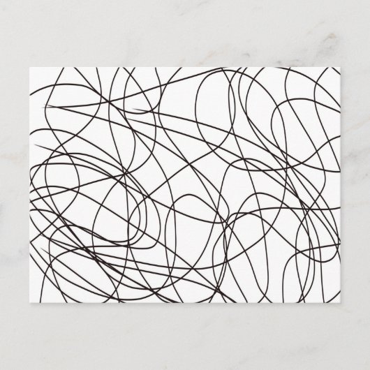 Schwarz-Weiß-Kunst Postkarte (Vorderseite)