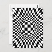 Schwarz-Weiß-Kunst Postkarte (Vorne/Hinten)