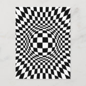 Schwarz-Weiß-Kunst Postkarte (Vorderseite)