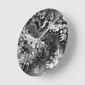 Schwarz-Weiß-Kunst Runde Wanduhr (Winkel)