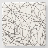 Schwarz-Weiß-Kunst Steinuntersetzer (Vorderseite)