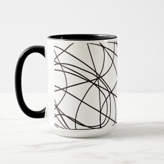 Schwarz-Weiß-Kunst Tasse (Links)