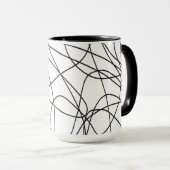 Schwarz-Weiß-Kunst Tasse (VorderseiteRechts)