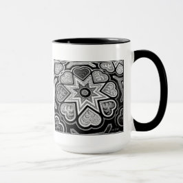 Schwarz-Weiß-Kunst Tasse
