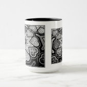 Schwarz-Weiß-Kunst Tasse (Zentrum)
