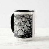 Schwarz-Weiß-Kunst Tasse (Vorderseite Links)