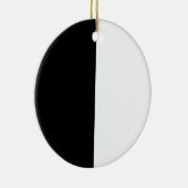 Schwarz-Weiß-KUNSTBARES Weihnachten Keramik Ornament (Rechts)