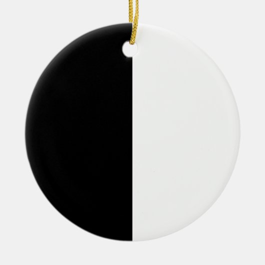Schwarz-Weiß-KUNSTBARES Weihnachten Keramik Ornament (Vorne)