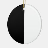 Schwarz-Weiß-KUNSTBARES Weihnachten Keramik Ornament (Links)