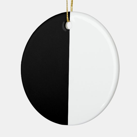 Schwarz-Weiß-KUNSTBARES Weihnachten Keramik Ornament (Links)