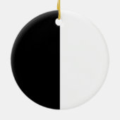 Schwarz-Weiß-KUNSTBARES Weihnachten Keramik Ornament (Hinten)