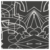 Schwarz-Weiß-Kunstwerk-Designmuster Stoff (Nahaufnahme)