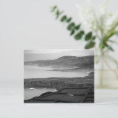 Schwarz-Weiß-Küstenlandschaft Postkarte (Stehend Vorderseite)