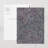Schwarz-Weiß-Labyrinth Postkarte (Vorne/Hinten)