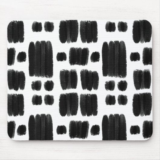 Schwarz-weiß lackierte Formen Mousepad (Vorne)