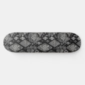 Schwarz-Weiß-Lacy-Diamanten Skateboard (Horizontal)