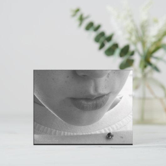 Schwarz-Weiß-Ladybug Postkarte (Stehend Vorderseite)