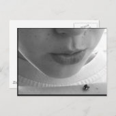 Schwarz-Weiß-Ladybug Postkarte (Vorne/Hinten)